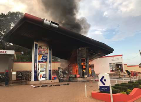 Moka Fuel Station at Mpala, Entebbe Road Catches Fire