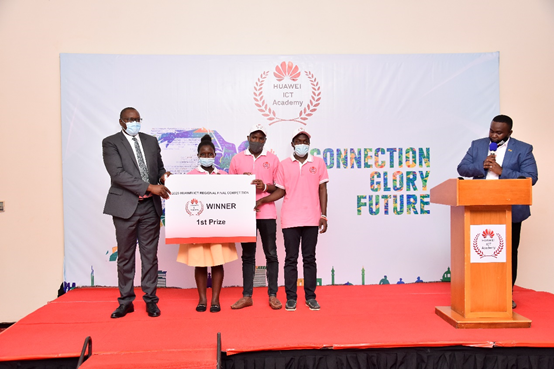 Huawei Awards Ugandan Students who took first position in its global ICT competition
