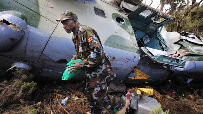 4 Ugandan soldiers confirmed injured in helicopter crash in somalia