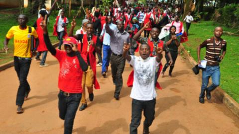 Makerere University  Gov’t students demand payment of allowances.
