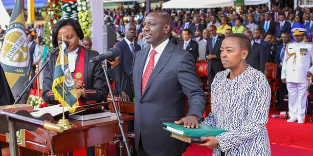 Breaking News: William Ruto swearing in as Kenya president now.