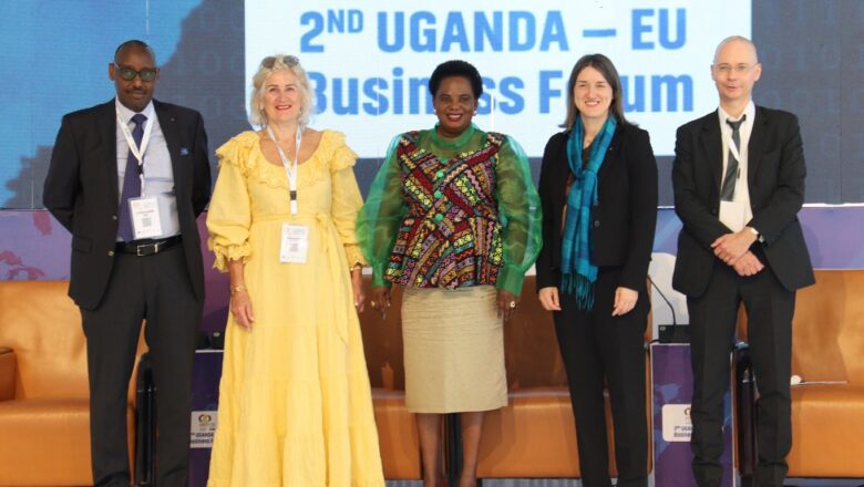 Minister Amongi Rallies Support for Women and Youth Entrepreneurs at Uganda-EU business Forum.