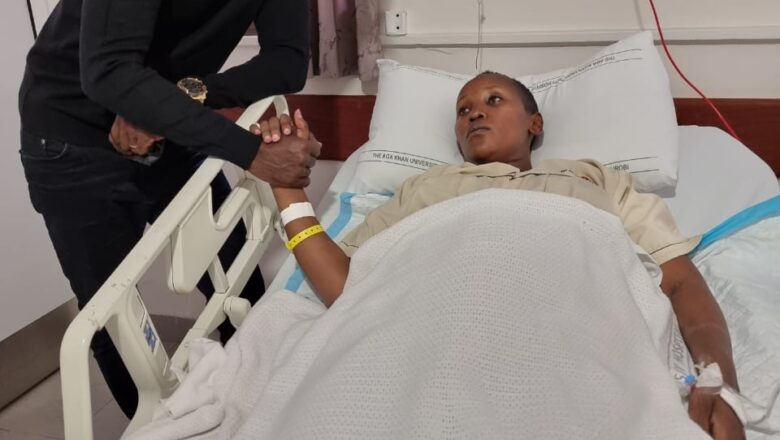 Bobi Wine visits MP Malende in hospital.