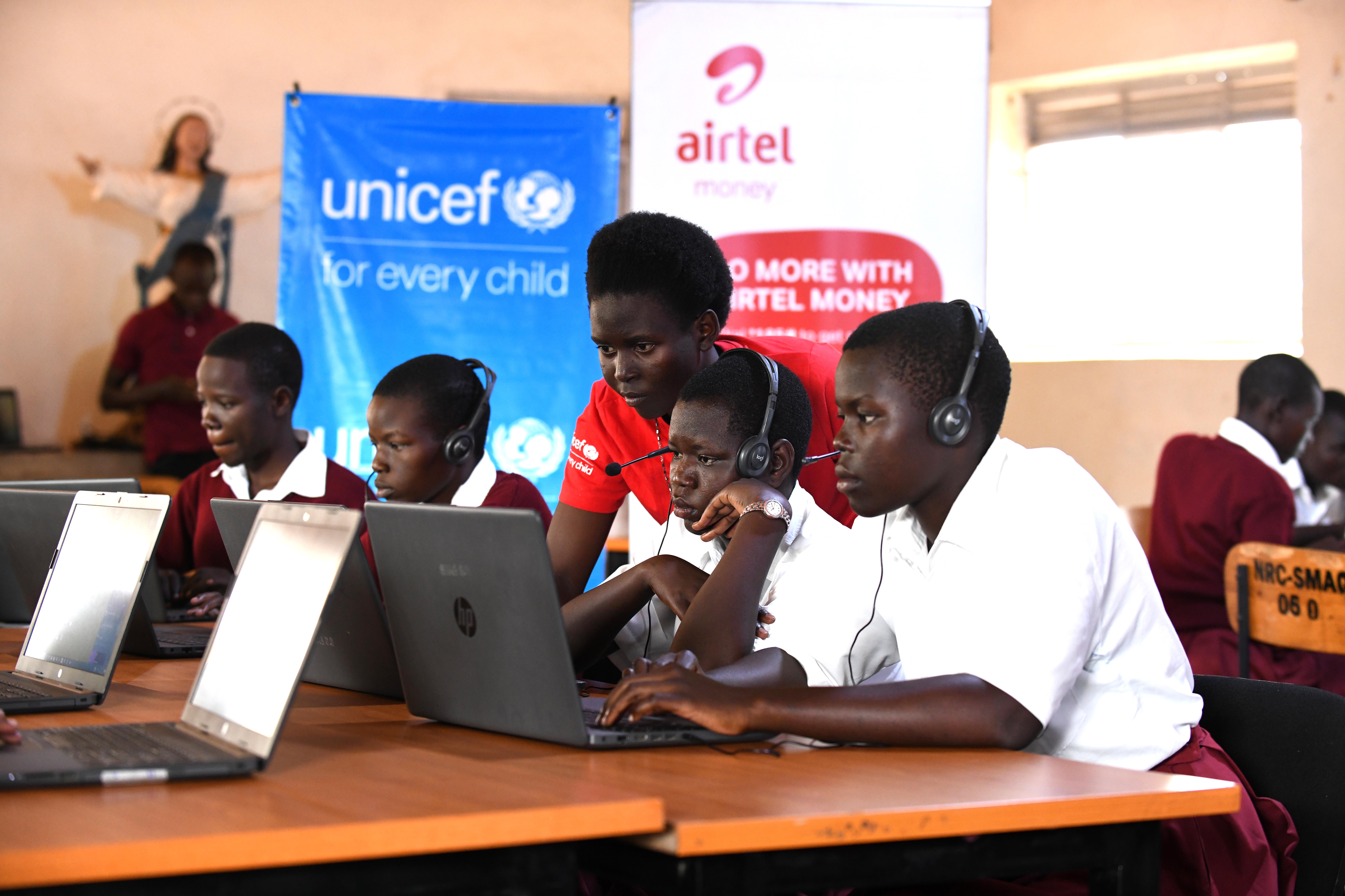 Airtel and UNICEF join efforts to improve access to digital learning in underserved schools in Uganda.