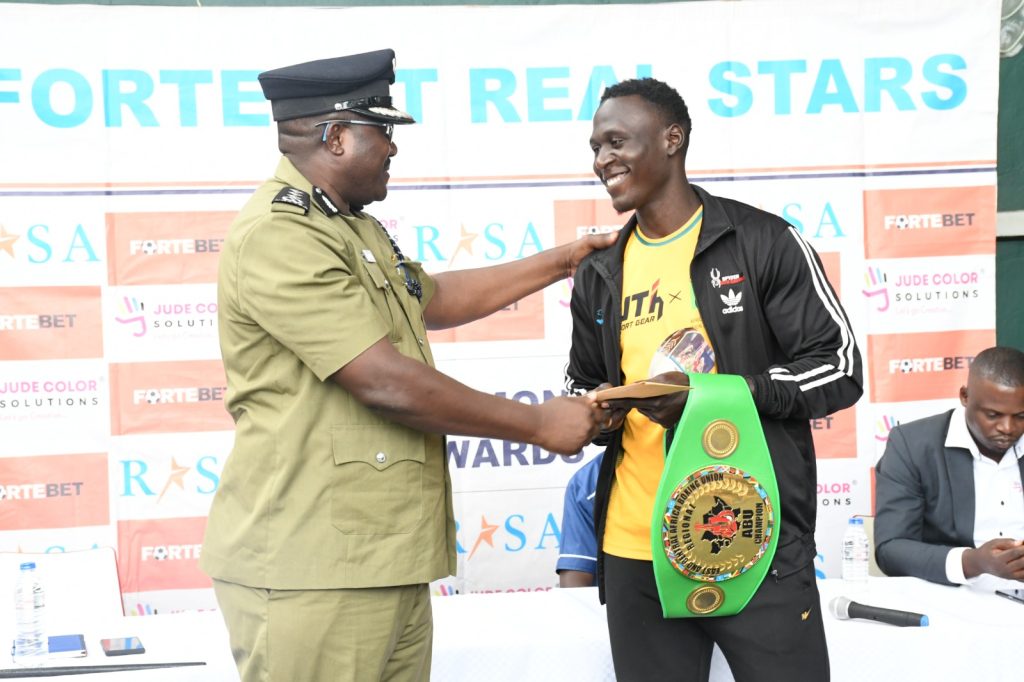 Charles Muhangi scoops Lifetime achievement accolade from Fortebet Real Stars sports monthly awards.